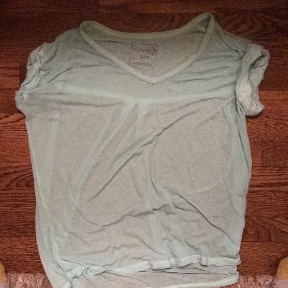 Free People Teal comfy tee